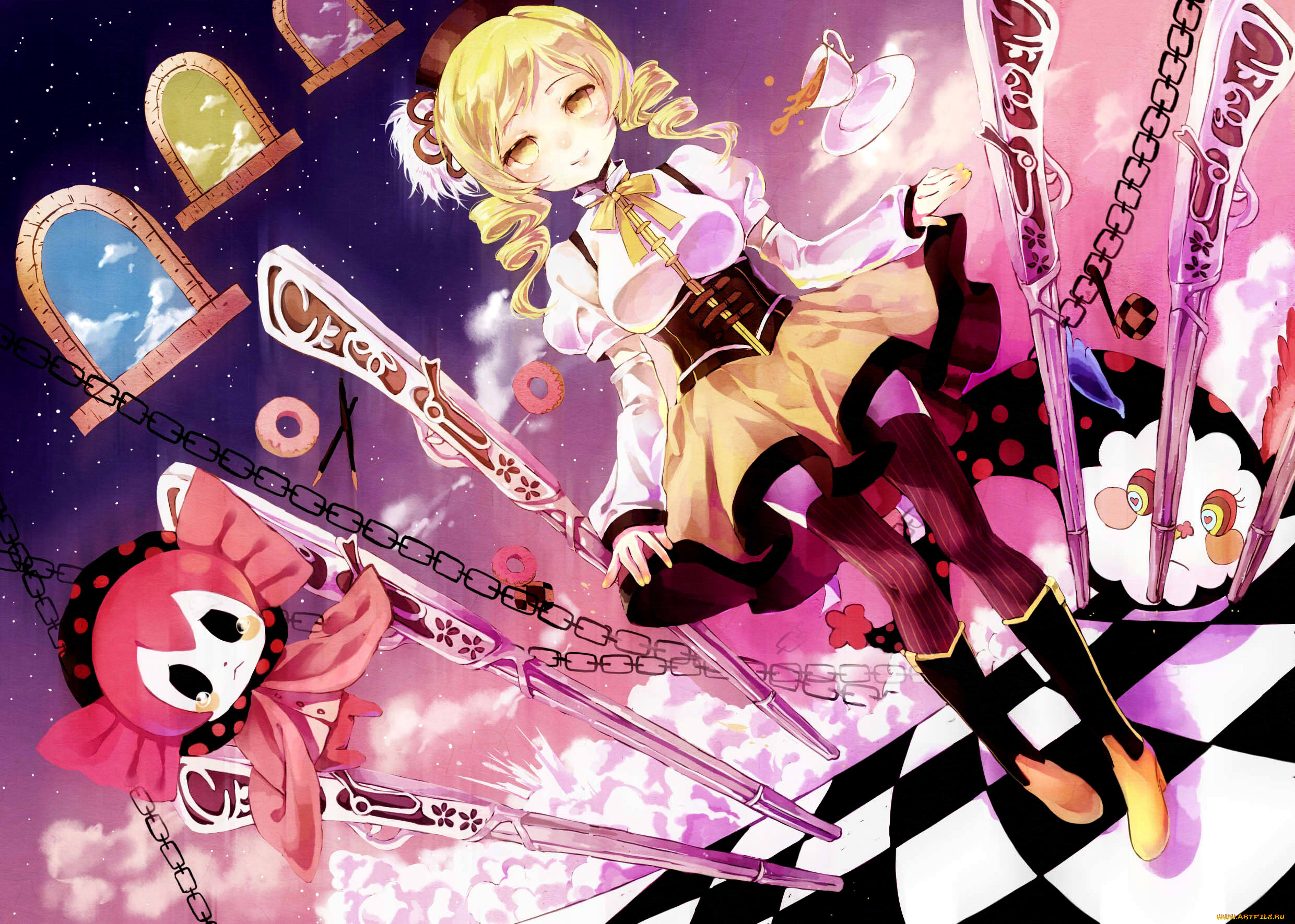 by, koyuiko, , mahou, shoujo, madoka, magika, magica, tomoe, mami, charlotte